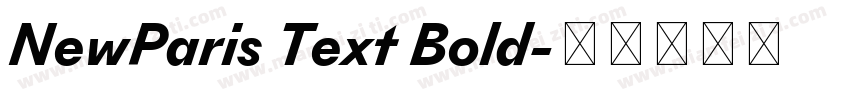 NewParis Text Bold字体转换